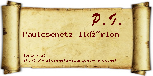 Paulcsenetz Ilárion névjegykártya